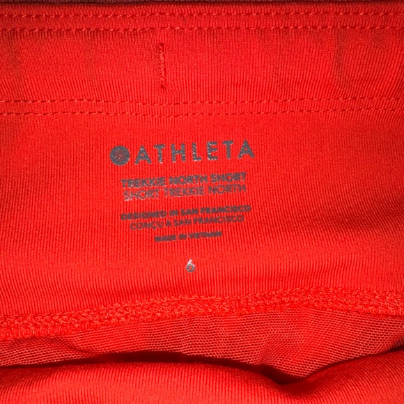 Athleta High Waist Orange Trekkie North Short Size 6 - Picture 5 of 6